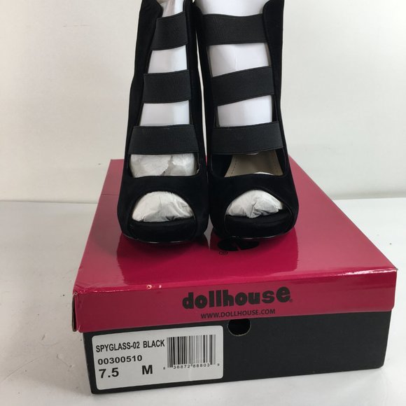 Elegant Black Peep-Toe Heels - Picture 7 of 7